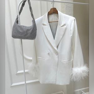 Shop Starlow Irresistible Blazer Dress. White
